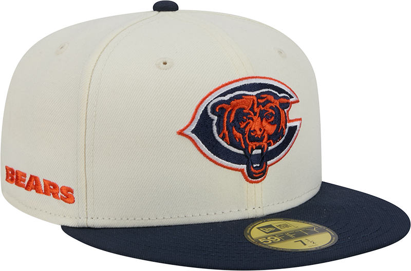 Chicago Bears Deceptor Chrome White New Era 59FIFTY Fitted Hat