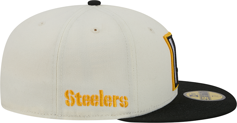 Pittsburgh Steelers Deceptor Chrome White New Era 59FIFTY Fitted Hat