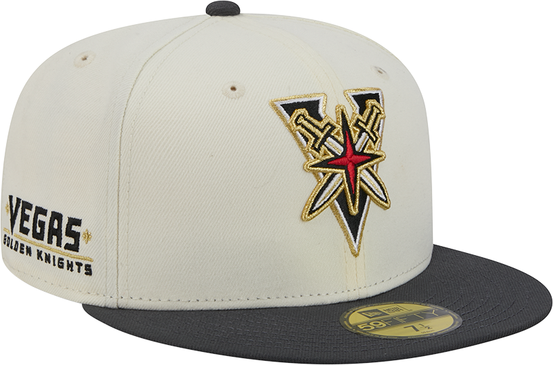 Vegas Golden Knights New Era Deceptor 59FIFTY Fitted Hat - Chrome White 2 Tone