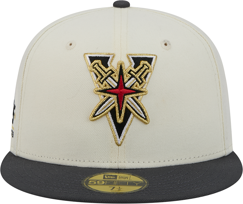Vegas Golden Knights New Era Deceptor 59FIFTY Fitted Hat - Chrome White 2 Tone