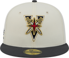 Vegas Golden Knights New Era Deceptor 59FIFTY Fitted Hat - Chrome White 2 Tone
