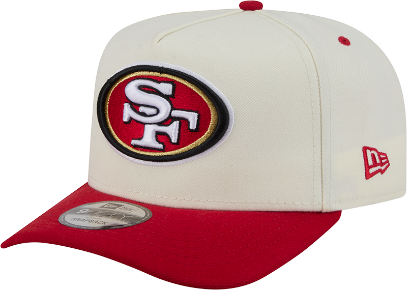 San Francisco 49ers NFL New Era Rear Hit Wordmark A-Frame 9FIFTY Snapback Hat - 2 Tone