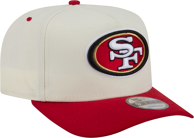 San Francisco 49ers NFL New Era Rear Hit Wordmark A-Frame 9FIFTY Snapback Hat - 2 Tone