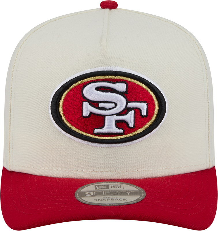 San Francisco 49ers NFL New Era Rear Hit Wordmark A-Frame 9FIFTY Snapback Hat - 2 Tone