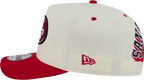 San Francisco 49ers NFL New Era Rear Hit Wordmark A-Frame 9FIFTY Snapback Hat - 2 Tone