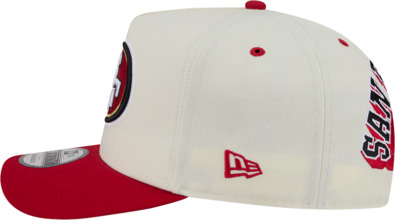San Francisco 49ers NFL New Era Rear Hit Wordmark A-Frame 9FIFTY Snapback Hat - 2 Tone
