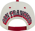 San Francisco 49ers NFL New Era Rear Hit Wordmark A-Frame 9FIFTY Snapback Hat - 2 Tone