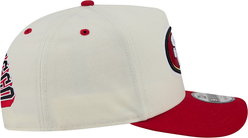 San Francisco 49ers NFL New Era Rear Hit Wordmark A-Frame 9FIFTY Snapback Hat - 2 Tone