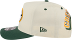 Green Bay Packers NFL New Era Rear Hit Wordmark A-Frame 9FIFTY Snapback Hat - 2 Tone