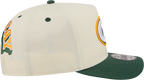 Green Bay Packers NFL New Era Rear Hit Wordmark A-Frame 9FIFTY Snapback Hat - 2 Tone