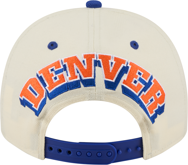 Denver Broncos NFL New Era Rear Hit Wordmark A-Frame 9FIFTY Snapback Hat - 2 Tone