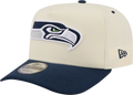 Seattle Seahawks NFL New Era Rear Hit Wordmark A-Frame 9FIFTY Snapback Hat - 2 Tone
