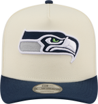 Seattle Seahawks NFL New Era Rear Hit Wordmark A-Frame 9FIFTY Snapback Hat - 2 Tone