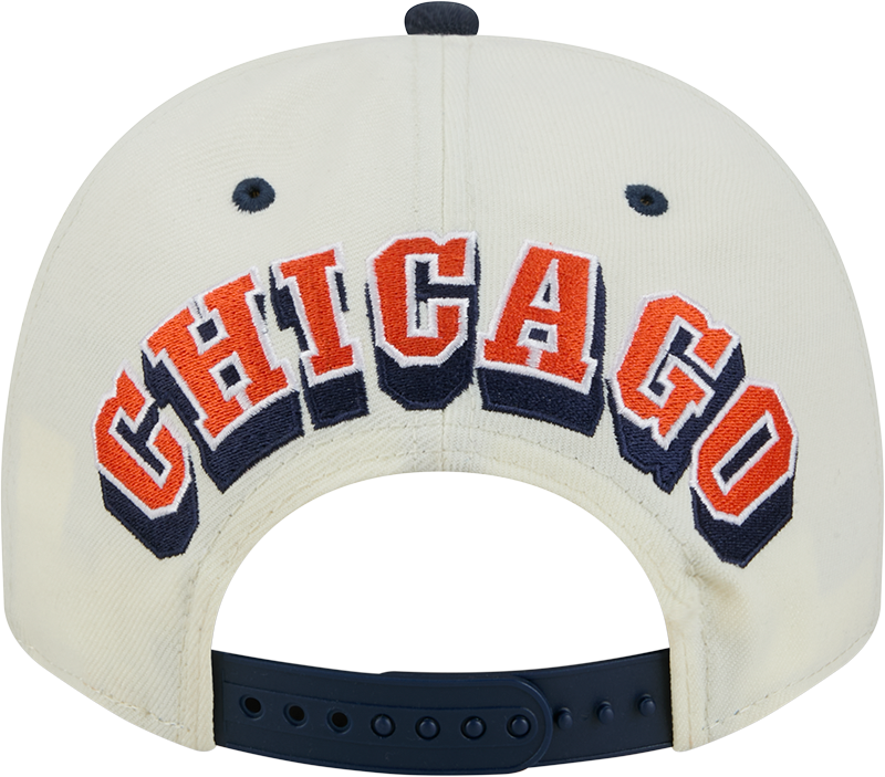 Chicago Bears NFL New Era Rear Hit Wordmark A-Frame 9FIFTY Snapback Hat - 2 Tone