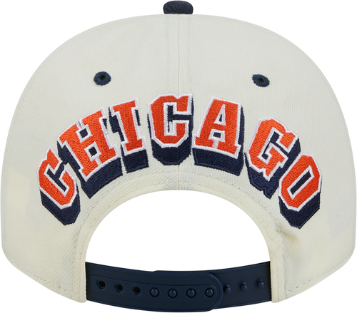 Chicago Bears NFL New Era Rear Hit Wordmark A-Frame 9FIFTY Snapback Hat - 2 Tone