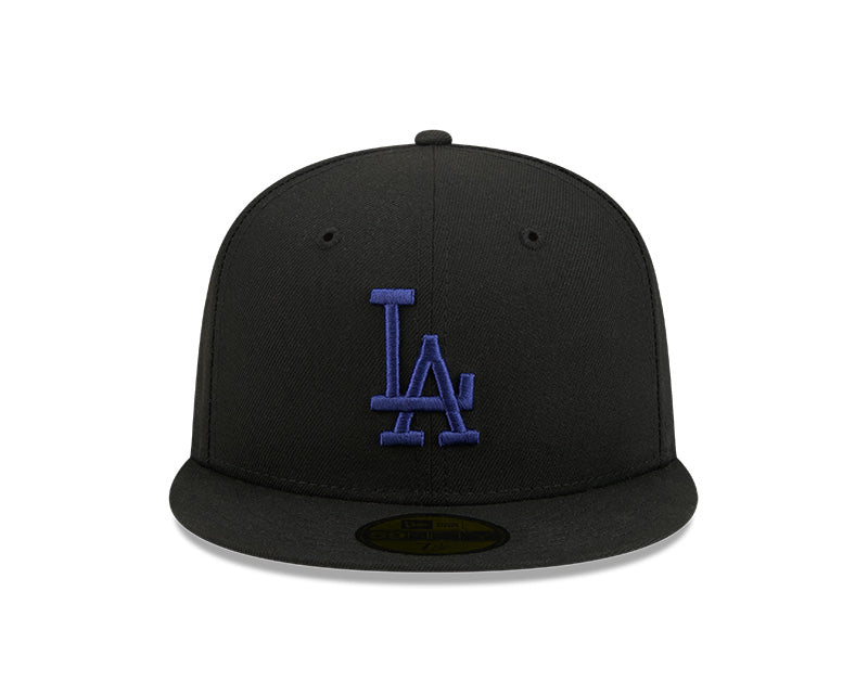 Los Angeles Dodgers New Era 59-Fifty Black Dark Royal Fitted Cap