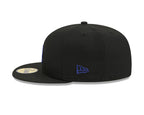 Los Angeles Dodgers New Era 59-Fifty Black Dark Royal Fitted Cap