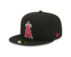 Los Angeles Angels New Era 59-Fifty 5950 Black Team Color Fitted Cap
