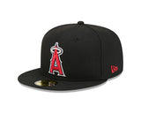 Los Angeles Angels New Era 59-Fifty 5950 Black Team Color Fitted Cap