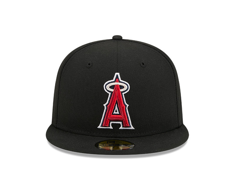 Los Angeles Angels New Era 59-Fifty 5950 Black Team Color Fitted Cap