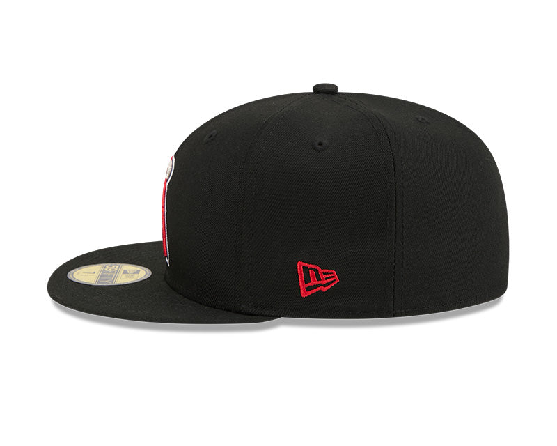 Los Angeles Angels New Era 59-Fifty 5950 Black Team Color Fitted Cap