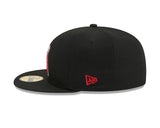 Los Angeles Angels New Era 59-Fifty 5950 Black Team Color Fitted Cap