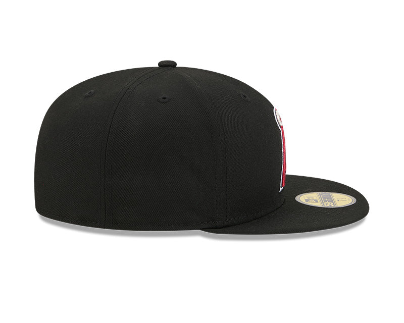 Los Angeles Angels New Era 59-Fifty 5950 Black Team Color Fitted Cap