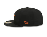 Houston Astros New Era 59-Fifty 5950 Black Team Color Fitted Cap