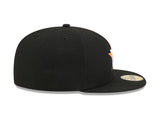 Houston Astros New Era 59-Fifty 5950 Black Team Color Fitted Cap