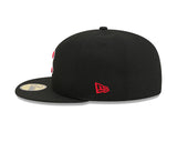 Chicago Cubs New Era 59-Fifty 5950 Black Team Color Fitted Cap