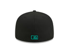 Seattle Mariners New Era 59-Fifty 5950 Black Team Color Fitted Cap