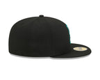 Seattle Mariners New Era 59-Fifty 5950 Black Team Color Fitted Cap