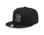 New York Yankees New Era 59-Fifty 5950 Black Team Color Fitted Cap