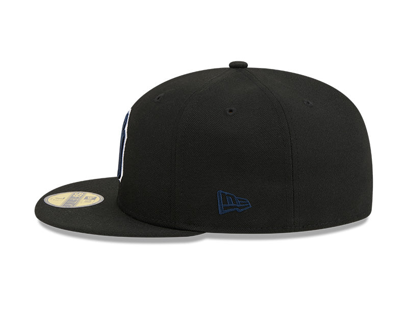 New York Yankees New Era 59-Fifty 5950 Black Team Color Fitted Cap