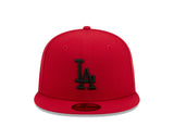 Los Angeles Dodgers New Era 59-Fifty Scarlet Black Fitted Cap
