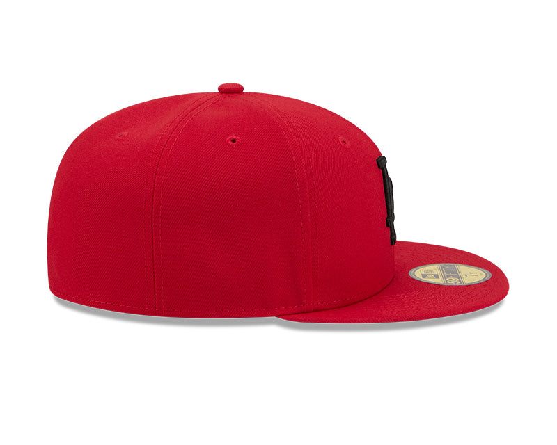 Los Angeles Dodgers New Era 59-Fifty Scarlet Black Fitted Cap