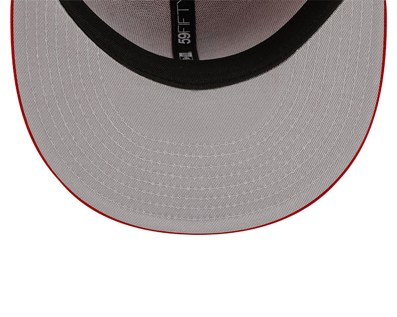 Los Angeles Dodgers New Era 59-Fifty Scarlet Black Fitted Cap