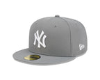 New York Yankees New Era 59-Fifty 5950 Stone Gray and White Fitted Cap