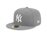 New York Yankees New Era 59-Fifty 5950 Stone Gray and White Fitted Cap