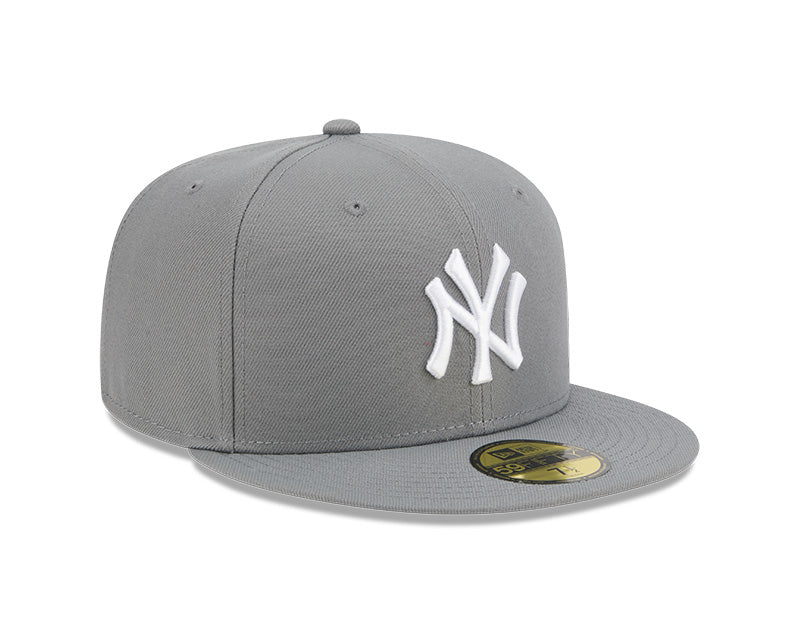 New York Yankees New Era 59-Fifty 5950 Stone Gray and White Fitted Cap