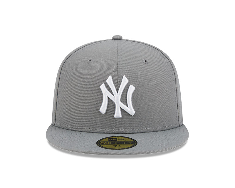 New York Yankees New Era 59-Fifty 5950 Stone Gray and White Fitted Cap