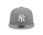New York Yankees New Era 59-Fifty 5950 Stone Gray and White Fitted Cap
