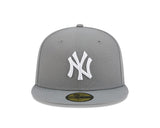 New York Yankees New Era 59-Fifty 5950 Stone Gray and White Fitted Cap