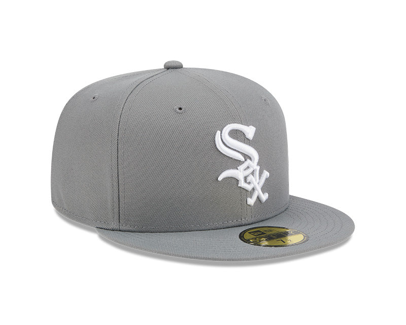 Chicago White Sox New Era 59-Fifty 5950 Stone Gray White Fitted Cap
