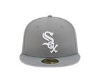 Chicago White Sox New Era 59-Fifty 5950 Stone Gray White Fitted Cap