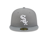 Chicago White Sox New Era 59-Fifty 5950 Stone Gray White Fitted Cap