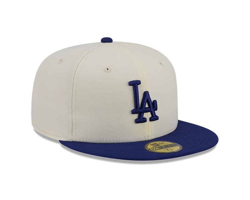 Los Angeles Dodgers New Era 59-Fifty Chrome White Royal Blue Fitted Cap