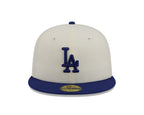 Los Angeles Dodgers New Era 59-Fifty Chrome White Royal Blue Fitted Cap