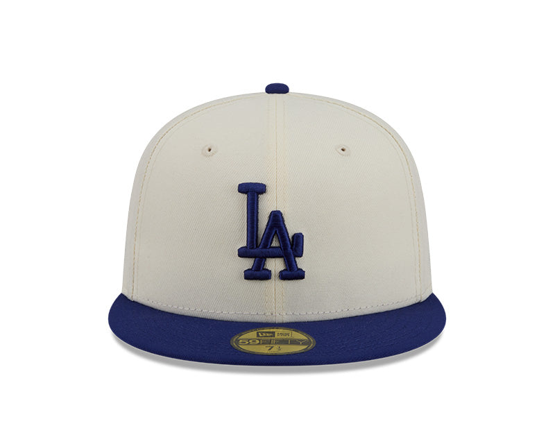 Los Angeles Dodgers New Era 59-Fifty Chrome White Royal Blue Fitted Cap