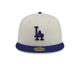 Los Angeles Dodgers New Era 59-Fifty Chrome White Royal Blue Fitted Cap
